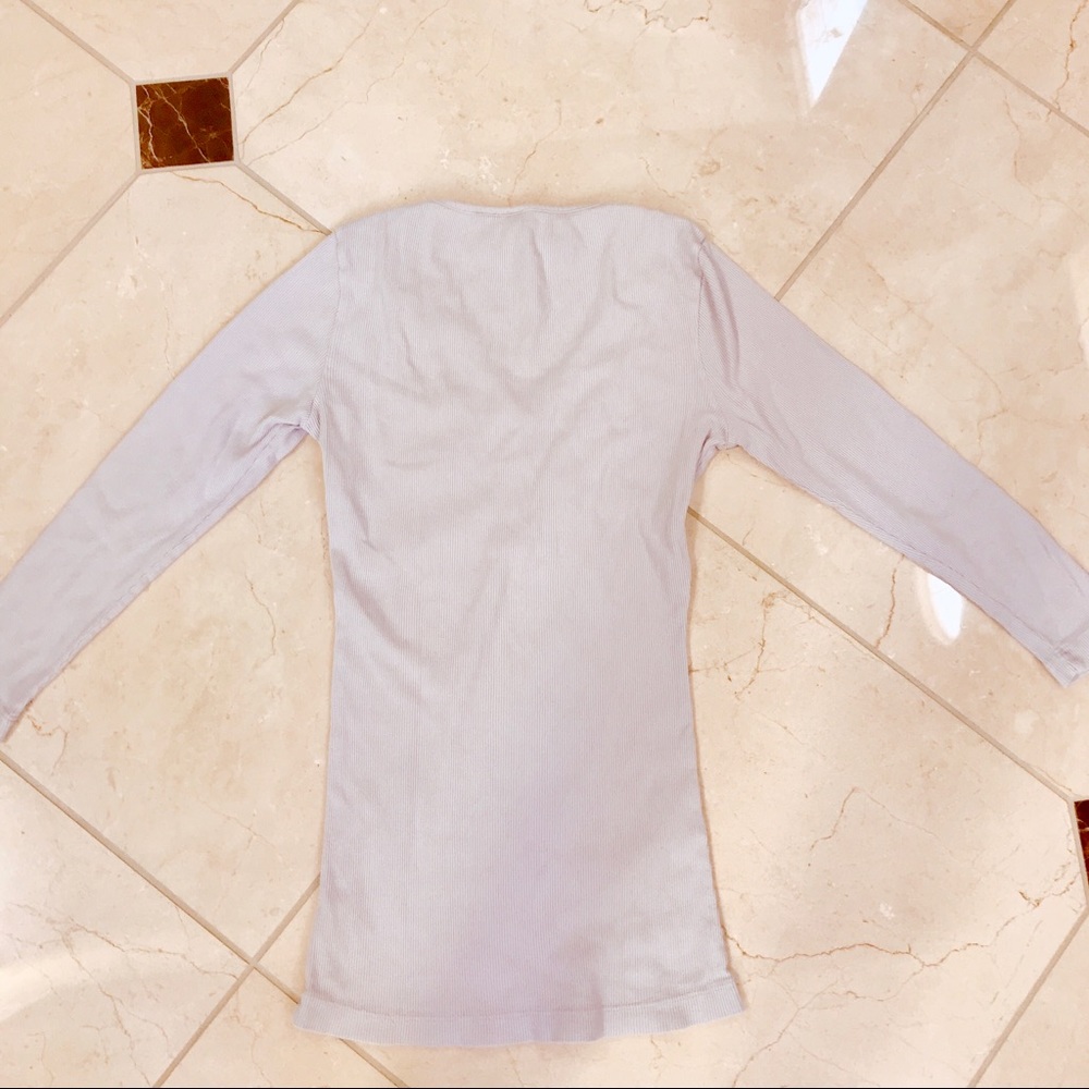 Crystal Button Gray Top - Picture 3 of 3
